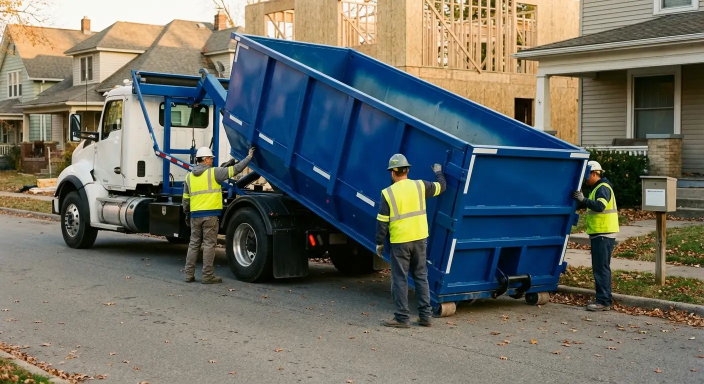 Construction dumpster delivery and waste management in San Mateo