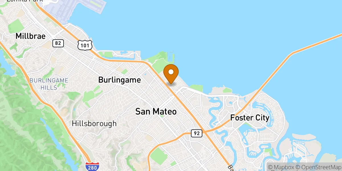 San Mateo neighborhood map in San Mateo, CA